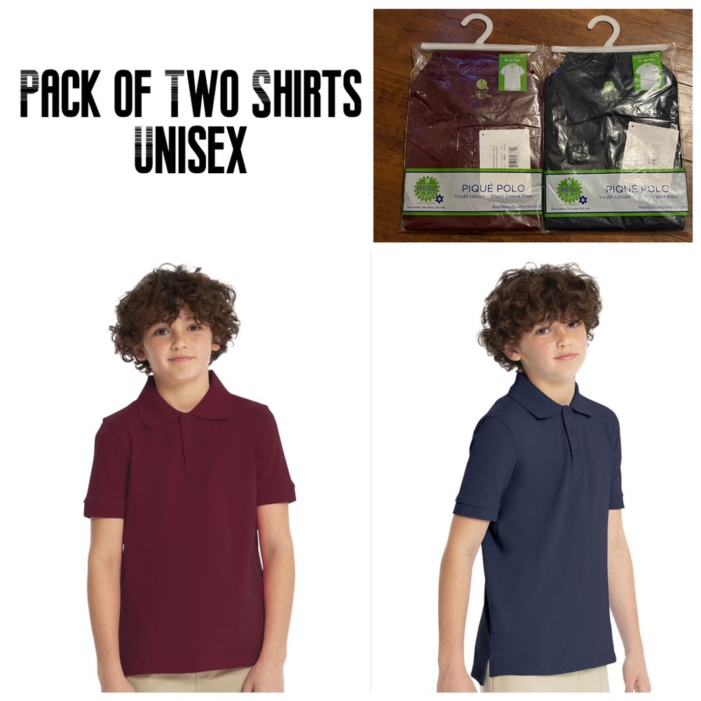 Boys kids School uniform short sleeve polo shirt